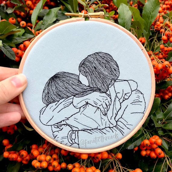 SKAM Hand Embroidery Noora and William Inch Hoop Line