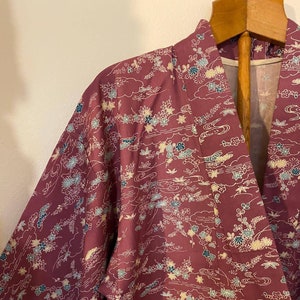Vintage kimono, vintage japanese kimono,kimono jacket,kimono cardigan, kimono robe, boho vintage kimono, original kimono,blue kimono