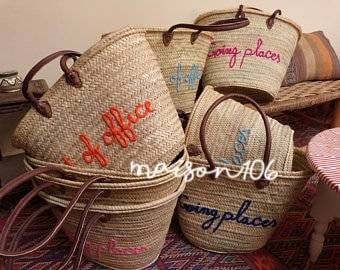 FREE TASSEL each Straw bag straw beach bag, Christmas gift  monogrammed bags, bridesmaids gift summer tote,french basket bag, straw bags x