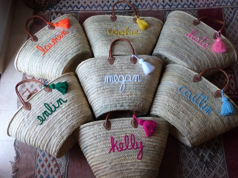 Custom straw beach bags sale