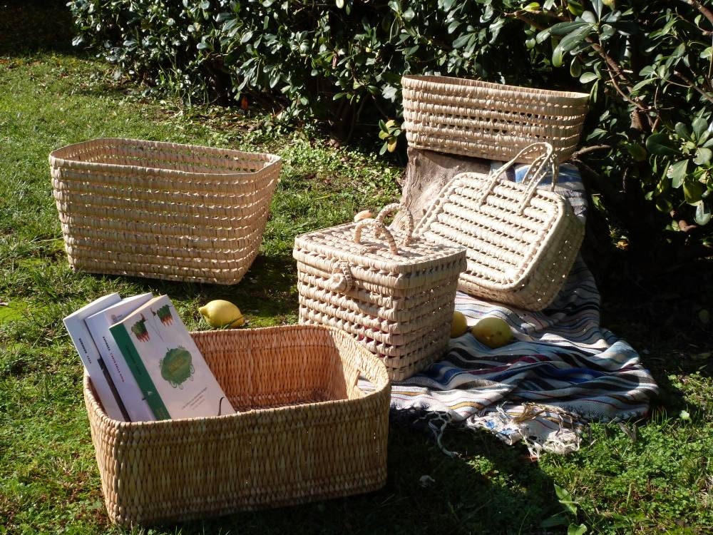 Wicker Storage Trunk Palm Leaf Toy Chest / Custom agrohort.ipb.ac.id