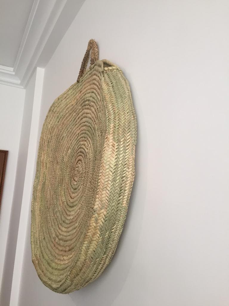 Straw wall art wall straw wall decor straw art wall basket Etsy