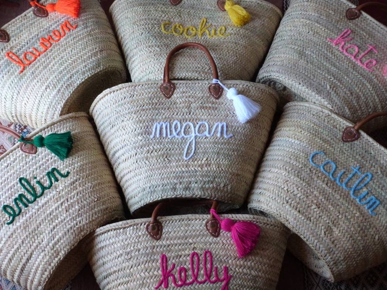 Sac de plage personnalisé sac de plage paille panier sac - Etsy France