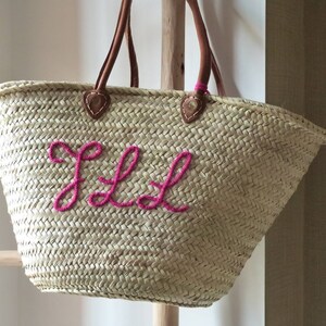 FREE TASSEL each personalized valentine gift straw beach bag straw bag beach bag bridal shower bags,customized straw bags,custom beach bag image 3