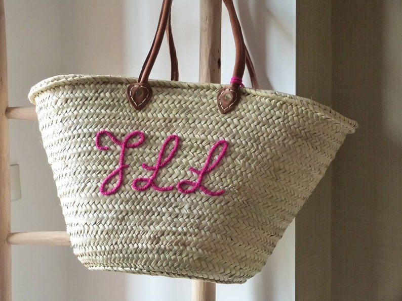 FREE TASSEL each personalized valentine gift straw beach bag straw bag beach bag bridal shower bags,customized straw bags,custom beach bag image 3