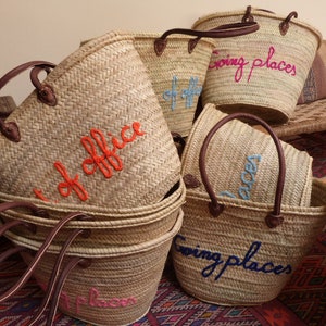 Personalisierte Tasche, personalisierte Strohkorb, Brautjungfern Geschenk, Brautparty, Monogramm Taschen, kundenspezifische Taschen, gestickte Taschen, Brautparty