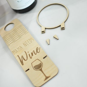 Wine Bottle Gift Tag SVG