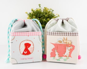 Little Chamomile Pouch PDF Sewing Pattern, Pouch Pattern, Drawstring Pouch Pattern, Sewing Pattern, Digital Download, Fabric Basket Pattern