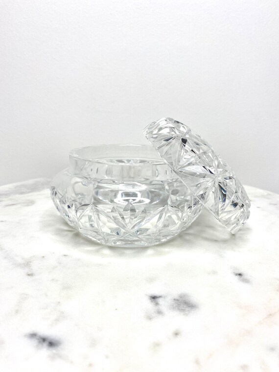 Jewelry Storage Valentine/'s day Gift Trinket dish Romantic Gift Vintage Crystal Ring Dish for your Vanity of Bed Side Table