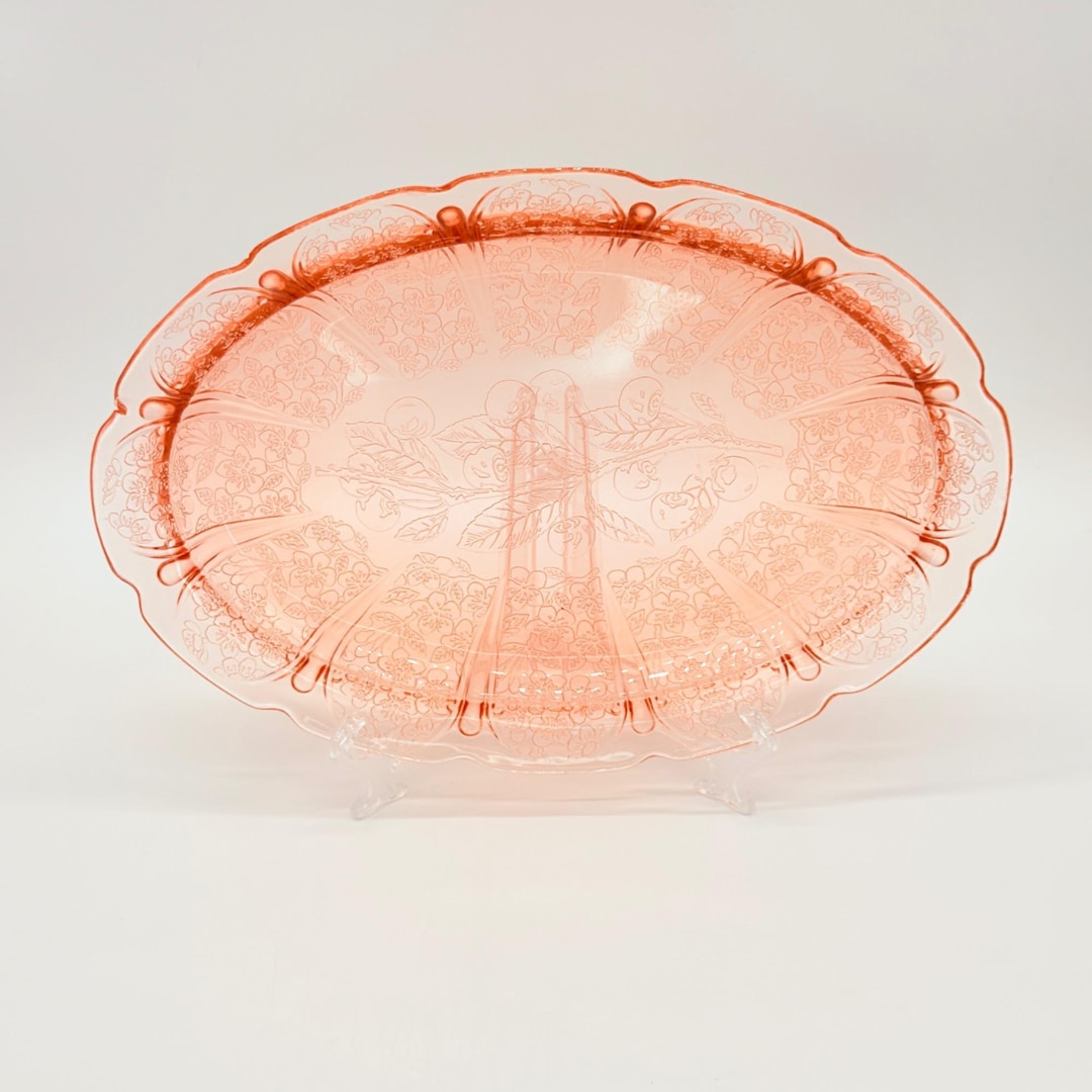 Vintage Pink Jeannette Glass Cherry Blossom Depression Glass