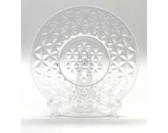 ヴィンテージ インペリアル グラス マウントバーノン クリアプレート 直径8インチ 1930年代 プレスガラス ウェディング