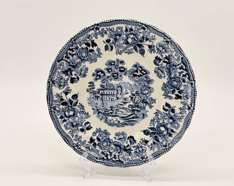 チャーチル・トンキン ブルー ブレッド＆バタープレート 6.75インチ 花柄 スタッフォードシャー イギリス ヴィンテージ 1984-2000年代