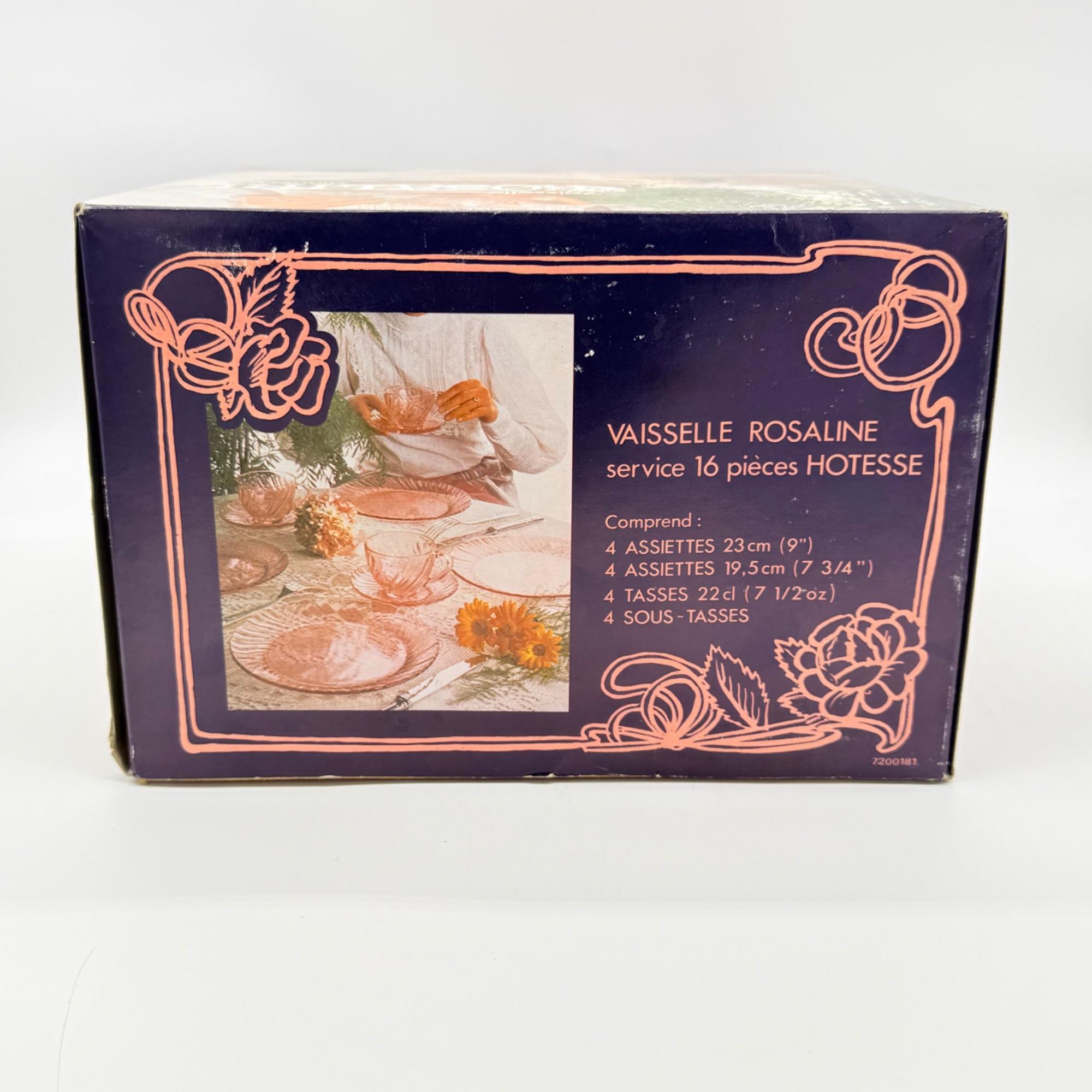 Arcoroc Rosaline Pink Glass 16-piece Dinnerware Set for Four Plates ...