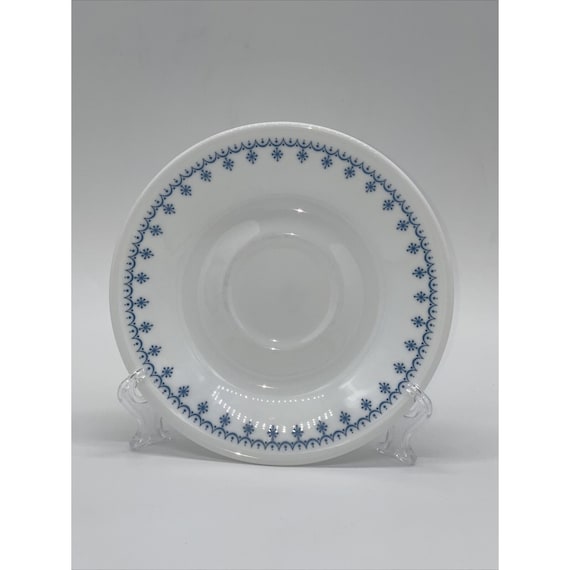 Vintage Corelle Blue Snowflake Saucer 6