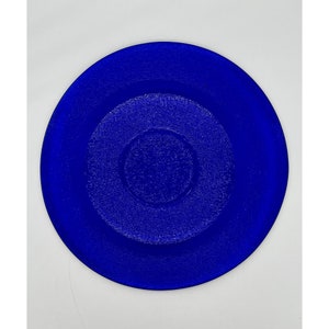 Vintage Cobalt Blue Charger/Cake Plate/Serving Platter/Chop Plate 12&quot; dia.