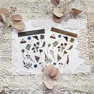 Aufkleber I Lauli's Papeterie Vintage Botanicals I Collage I Scrapbooking I Journal I Bujo I KarteI Dekoration