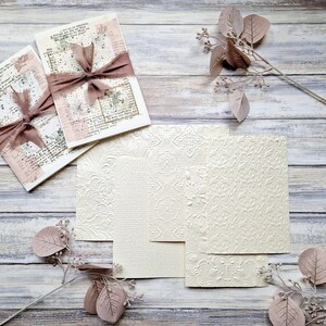 carta goffrata I Din A6 I 5 fogli madreperla I Collage I Scrapbooking I Journal I Decorazione