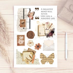 Stickers I 12 motieven I scrapbooking I dagboek I collage I esthetiek I vintage I cluster I decoratie I scrapbooking