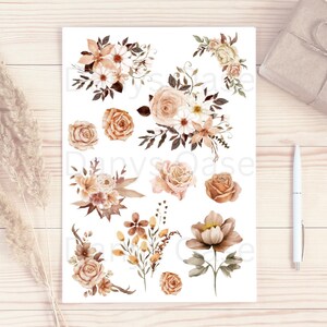 Stickers I 12 motieven I scrapbooking I dagboek I collage I esthetiek I vintage I cluster I decoratie I scrapbooking I bloemen