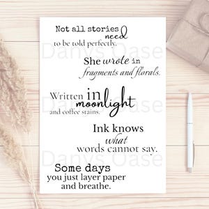 Stickers I Citations I 5 Dictons I Collage I Bujo I Journal I Scrapbooking I Lexique I Décoration