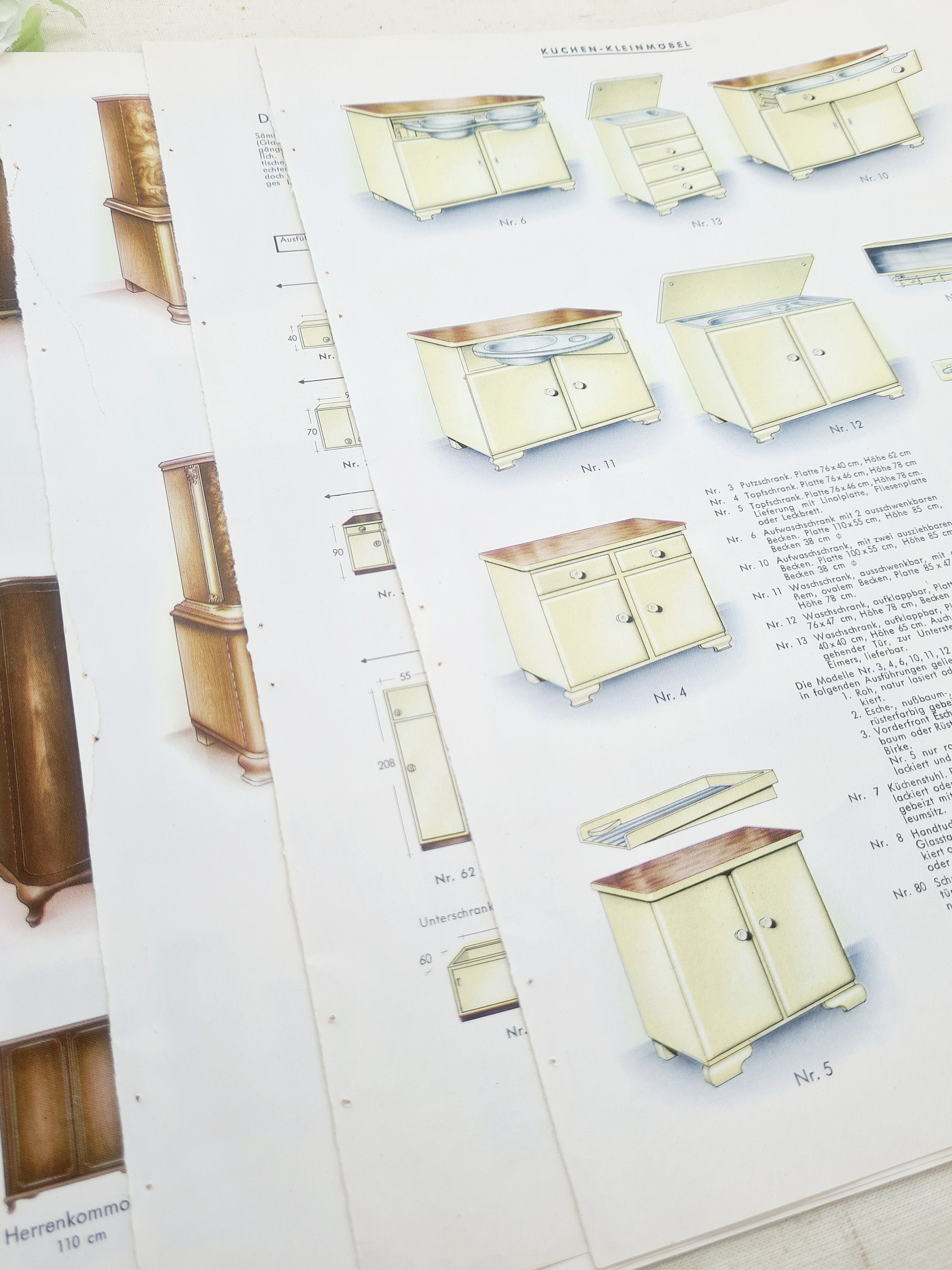 5 antike Katalogseiten Möbelhaus ca. 1920 | Etsy