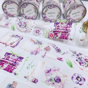 PET-tape I Piscoletters I Violette I Plakband I Collage I Dagboek I Scrapbook I Decoratie I Bloemen