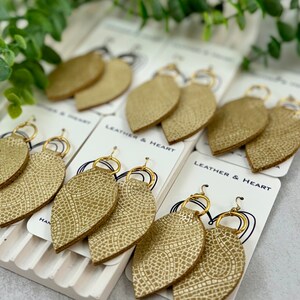 Handmade Leather Earrings|Teardrop Leather Earrings|Leather Earrings| Dangle and Drop Earrings||Gift for Her|