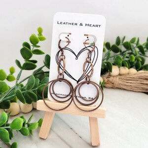 Metal Layered Circular Stacked Hoops/Multi Hoop Earrings/Gift for Her