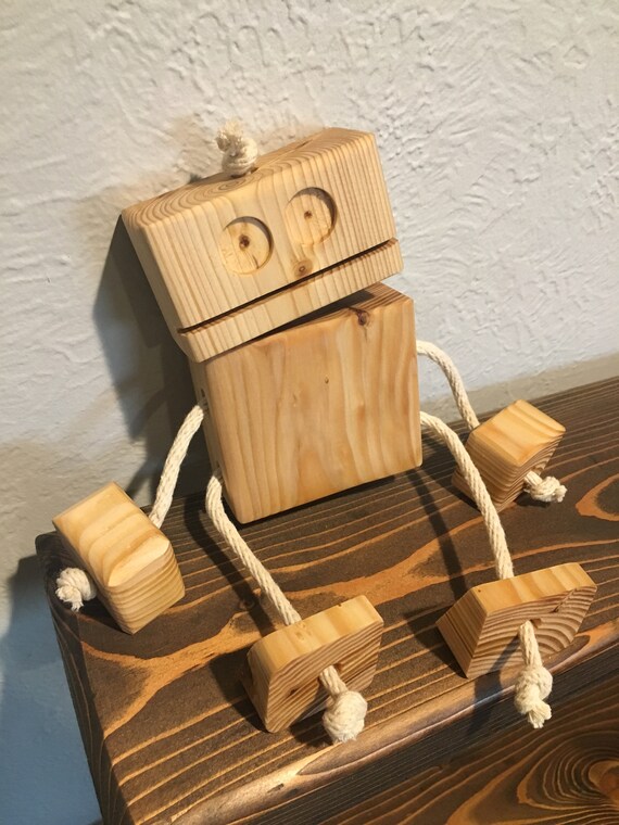 Wooden Robot Toys Handmade