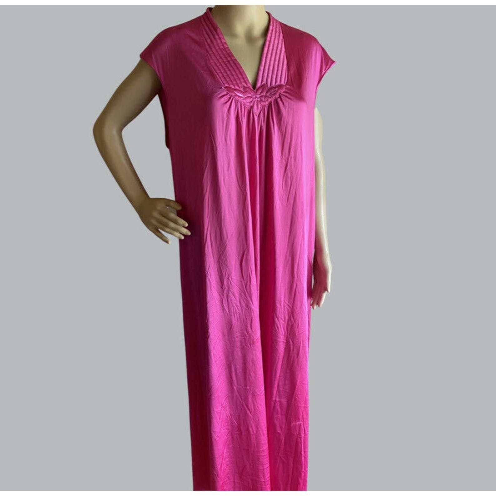 Collectibles by JC Penney SZ XL Nightgown Nylon fuchsia hot | Etsy