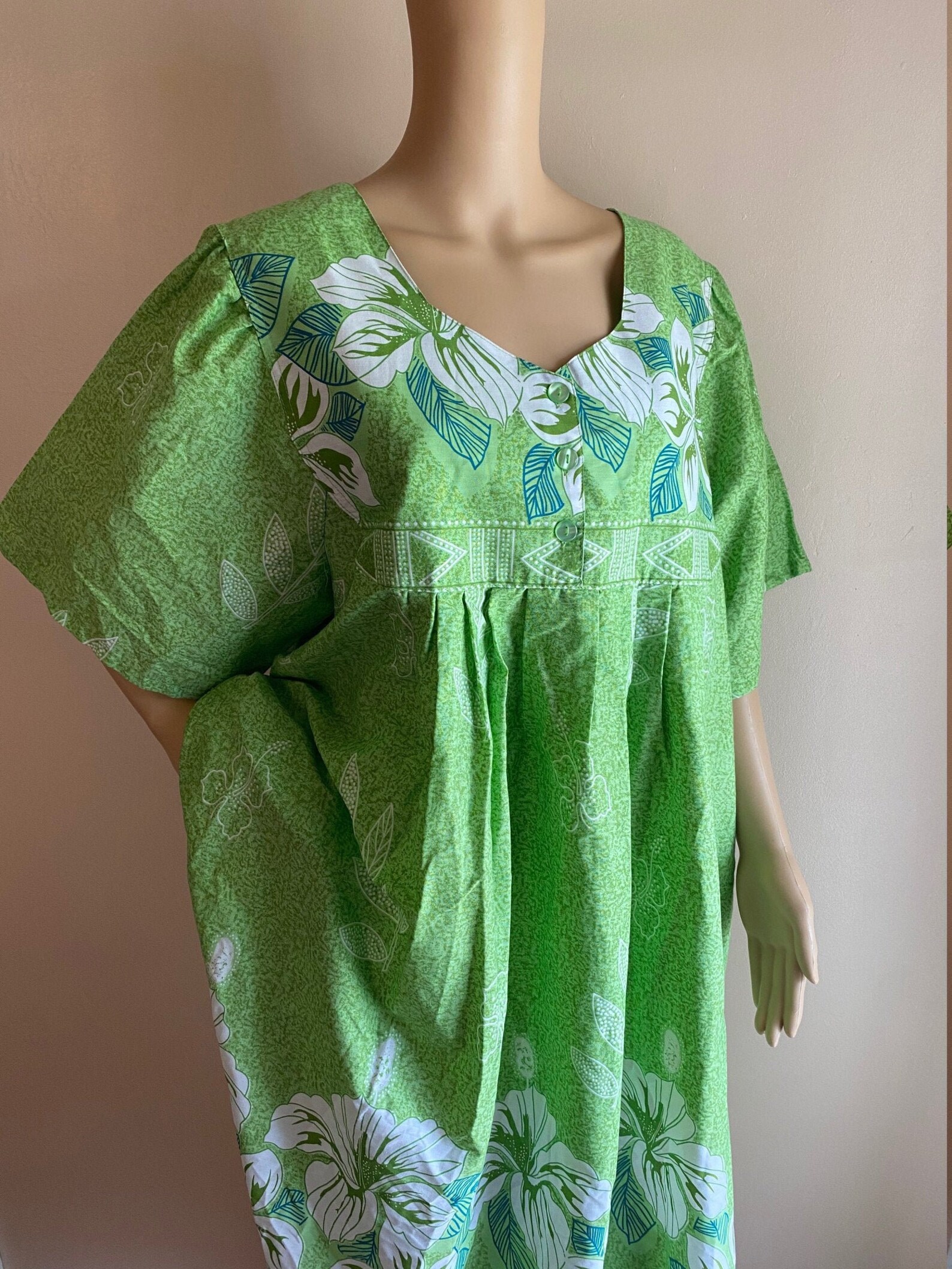 VTG Anthony Richards Tropical Cotton Blend House Dress 2X Etsy