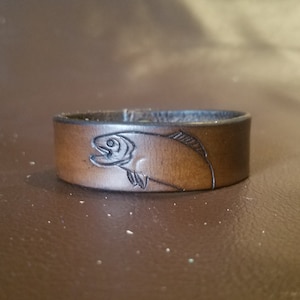 Leather trout bracelet