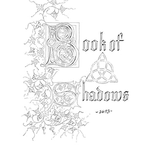Charmed Book of Shadows Colouring in pages