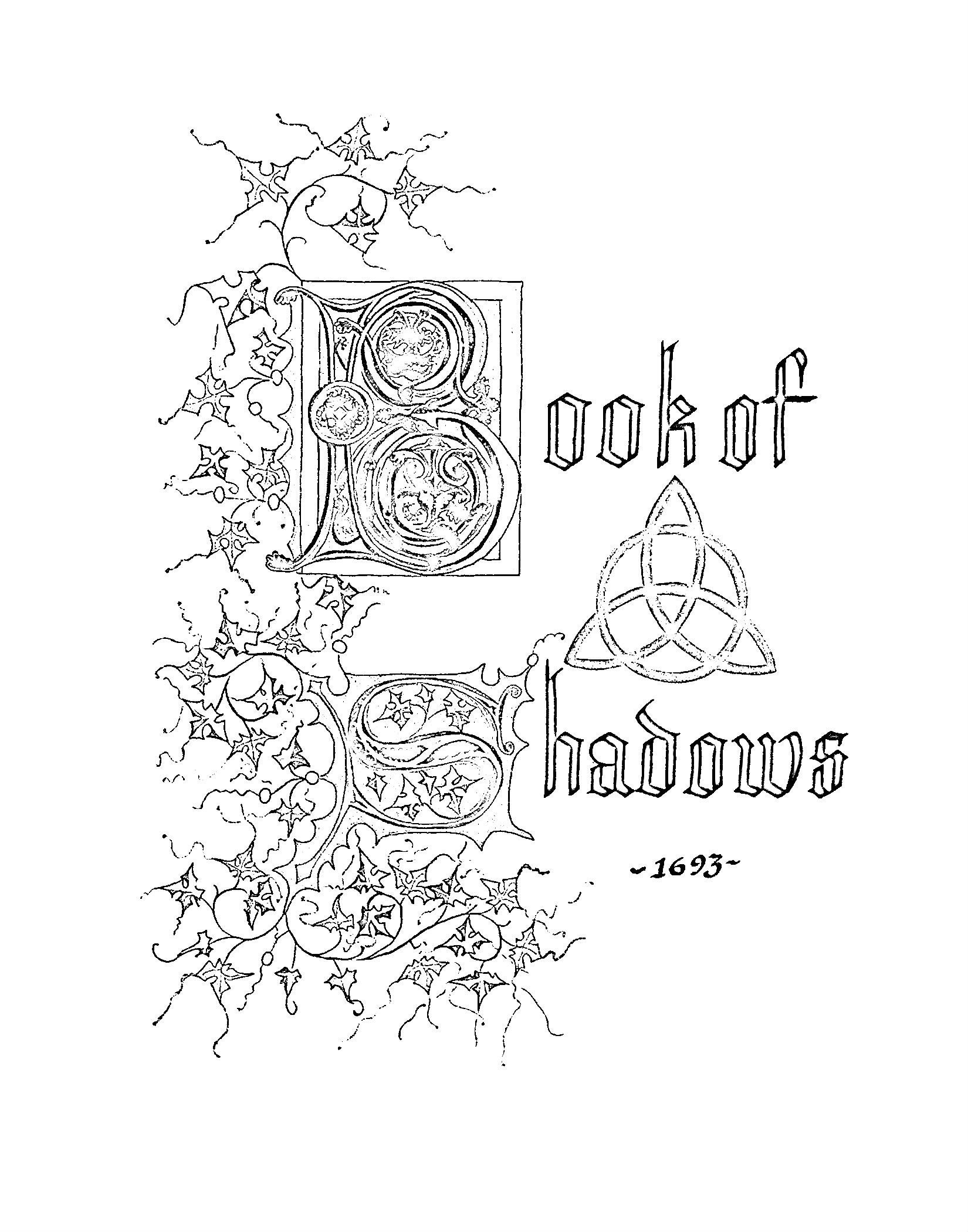 Charmed Book Of Shadows Colouring In Pages Etsy Uk