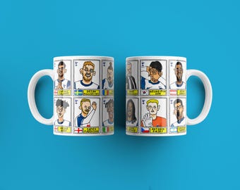 Spurs Volume 4 - Angeball 24-25 No Score Draws Mug Set - Set of TWO DIFFERENT 11oz Ceramic Mugs with Wonky Panini-style THFC  Doodles