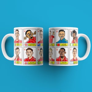 Nottingham Forest Vol 6 - NFFC 25/26 No Score Draws Mug Set - Set of TWO DIFFERENT 11oz Mugs with Wonky Panini-Doodles of Pereira's Forest