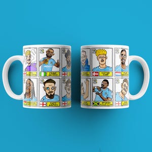 Coventry City Vol 2 - Sky Blues Going Up No Score Draws Mug Set - Set of TWO DIFFERENT 11oz Ceramic Mugs with Wonky CCFC Doodles
