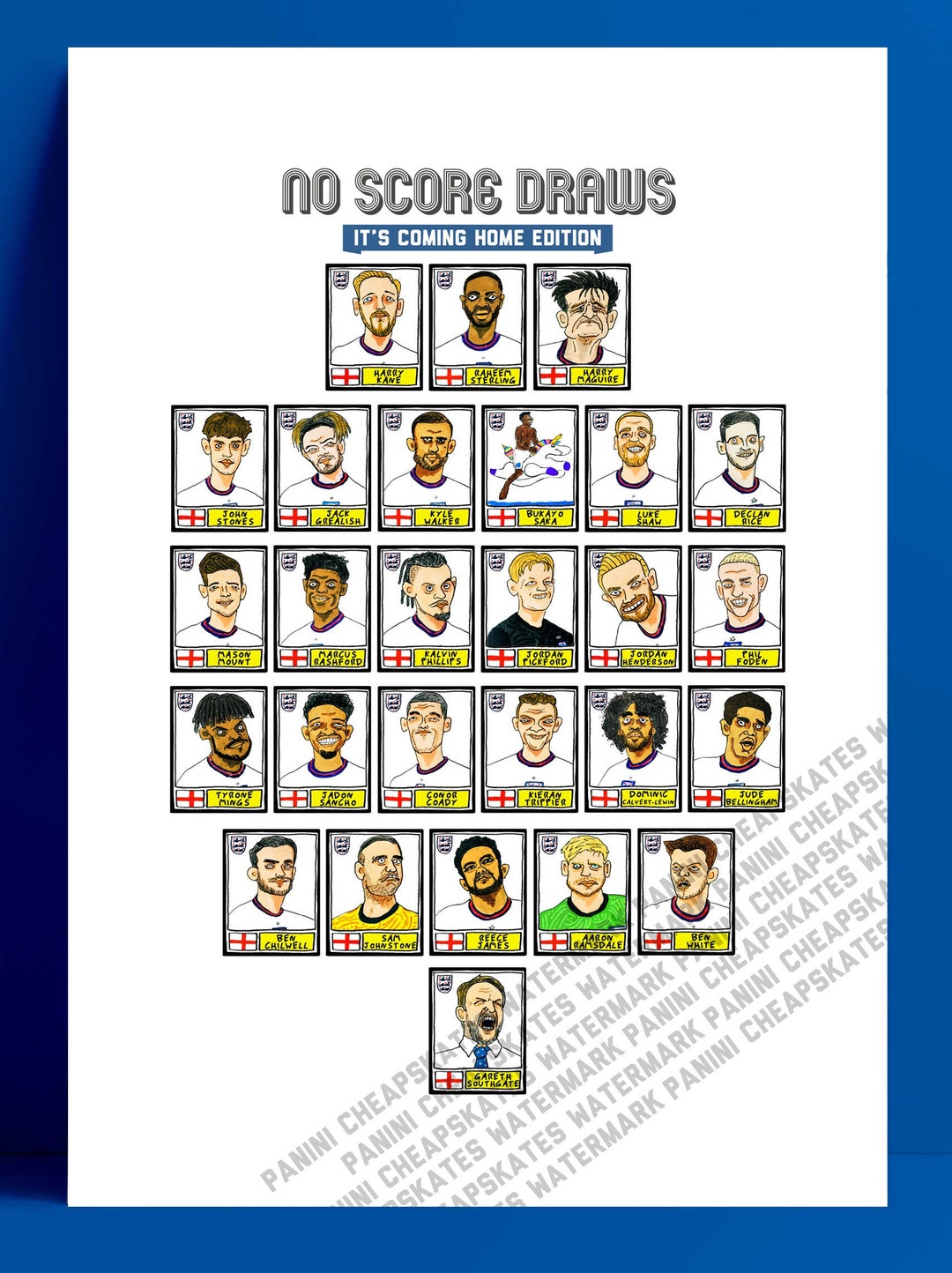 England Vol 2 No Score Draws It es Coming Home Edition A3 Druck von 27 ...