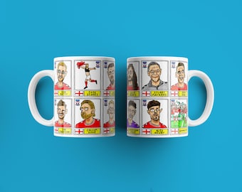 York City Vol 2 - Sin marcador Empate Minstermen Asciende Juego de Tazas - Juego de DOS Tazas DIFERENTES de 11 oz con dibujos de paninis torcidos del equipo 25/26 del YCFC