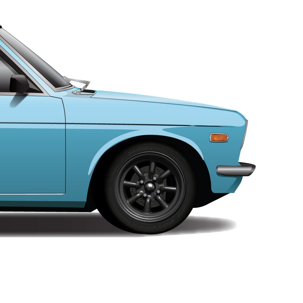Datsun Bluebird 510 Art Print: Classic Car Design - Etsy