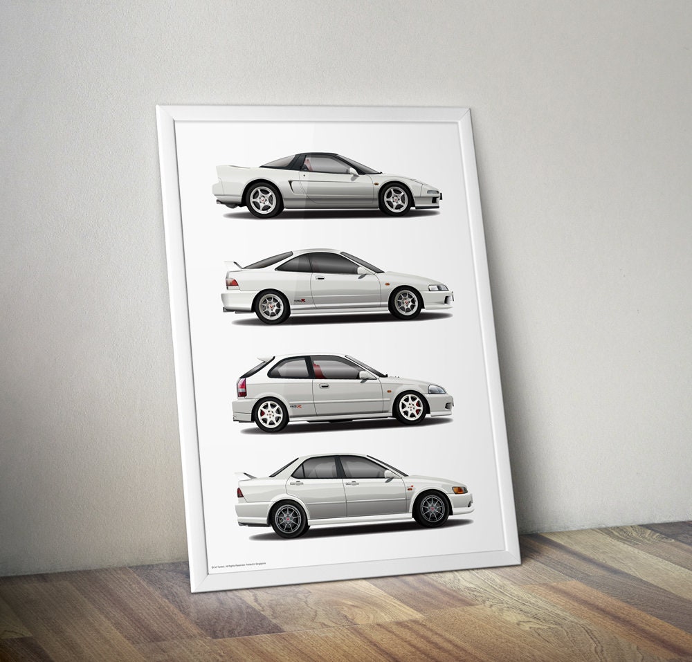 車の販売店用ポスター ホンダ シビック タイプRx EK9 シビック タイプ