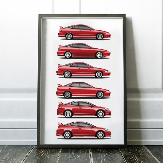 Integra Type R Generations Art Print: DC2, DC5 JDM Poster - Etsy