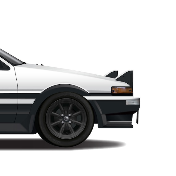 Initial D Ae86 Levin Trueno And 2 Door Coupe Trueno 3 Car Etsy