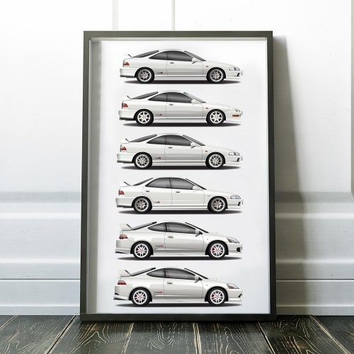 Integra Type R Generations Art Print: DC2, DC5 JDM Poster - Etsy
