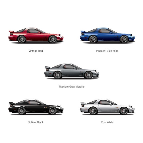 Rx 7 Spirit R Fd3s Design Print Mazda Poster Art Car Art Etsy