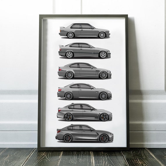  BMW M3 Evolution Art Poster Paper 40x60 inch : Handmade Products