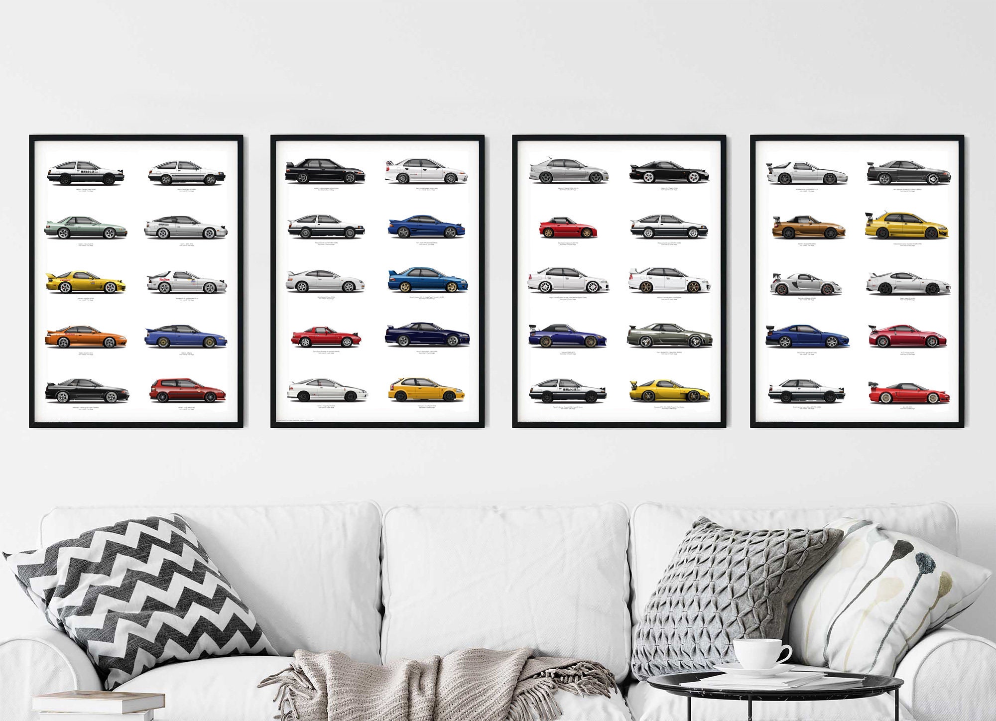 Initial D First Stage to Final Stage 40 Cars Set Art Print, Hobbies & Toys,  Stationery & Craft, Art & Prints on Carousell