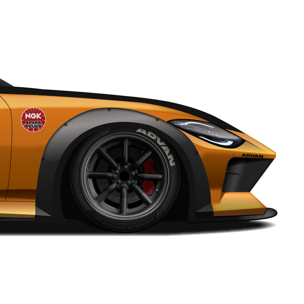 Liberty Walk 400Z Print, Japanese Sportscar Poster, Art, Car Art