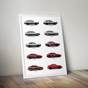 Initial-D en MF Ghost: AE86 Levin, Trueno, 2-deurs coupé Trueno, GT86, GR86 10-wagenset