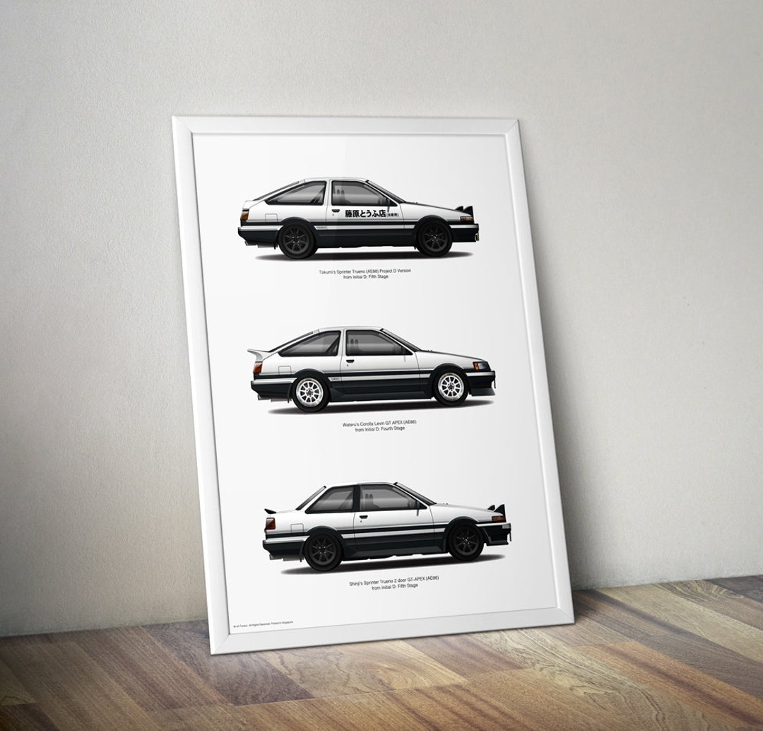 Initial-d AE86 Levin, Trueno and 2 Door Coupe Trueno 3 Car